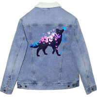 Transgender Pride Galaxy Wolf (requested) Unisex Sherpa-lined Denim Jacket | Artistshot