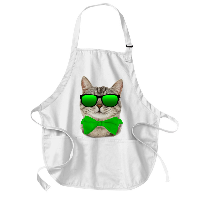 St Patricks Day Irish Cat Medium-length Apron | Artistshot