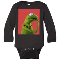 Pondering Kermit Long Sleeve Baby Bodysuit | Artistshot