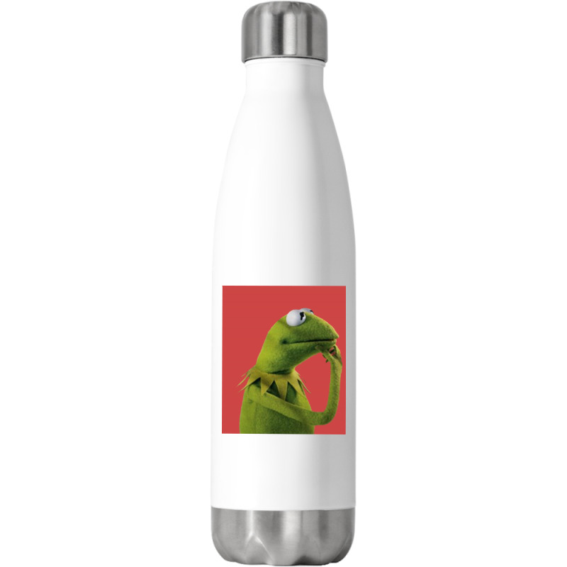 Pondering Kermit Stainless Steel Water Bottle | Artistshot