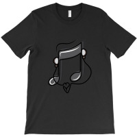 Black Music Note T-shirt | Artistshot