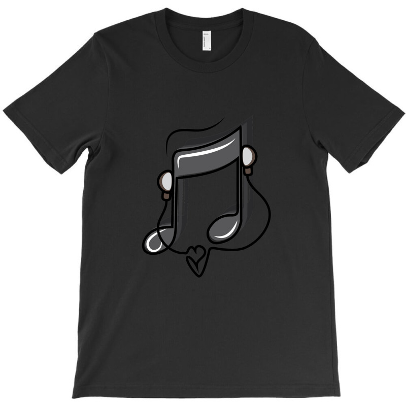 Black Music Note T-Shirt by JasonPaxton | Artistshot