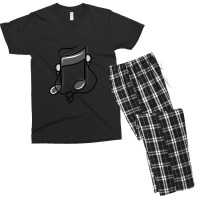 Black Music Note Men's T-shirt Pajama Set | Artistshot