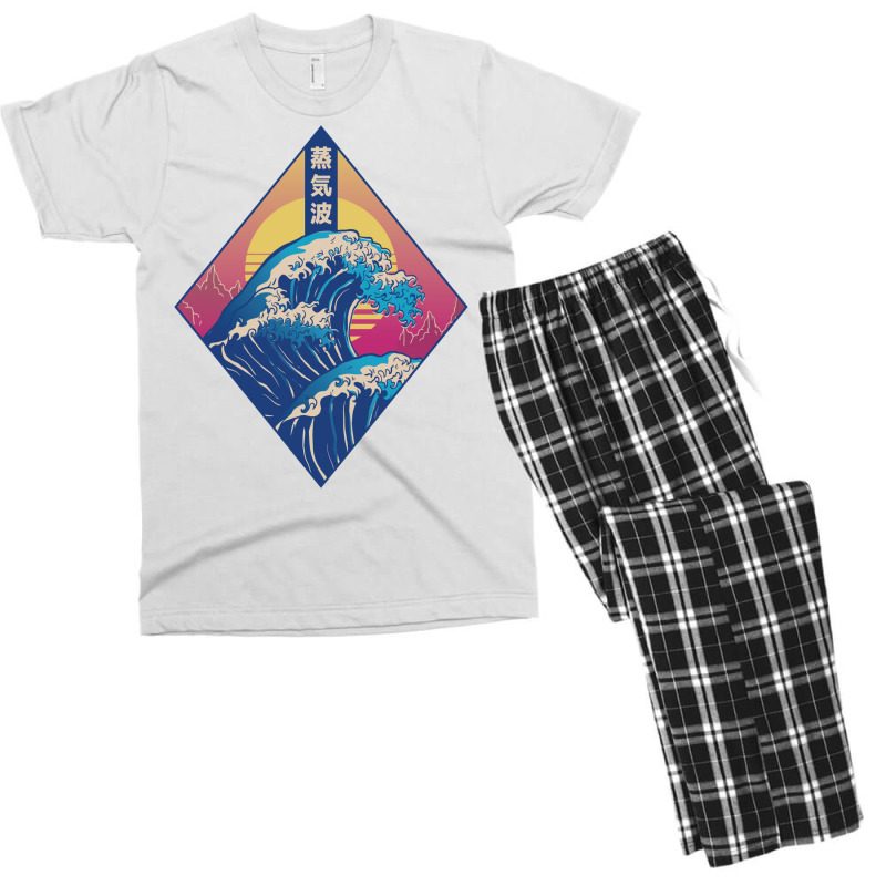 Vaporwave Japanese Wave Men's T-shirt Pajama Set by buddoxhardoe | Artistshot