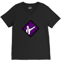 Leader Hq Diamond Perk Inspired Splash Art V-neck Tee | Artistshot