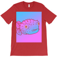 Vaporwave Puffer Fish Aesthetic Pastel Goth Blowfish T-shirt | Artistshot