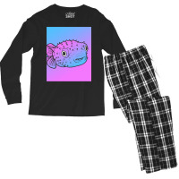 Vaporwave Puffer Fish Aesthetic Pastel Goth Blowfish Men's Long Sleeve Pajama Set | Artistshot