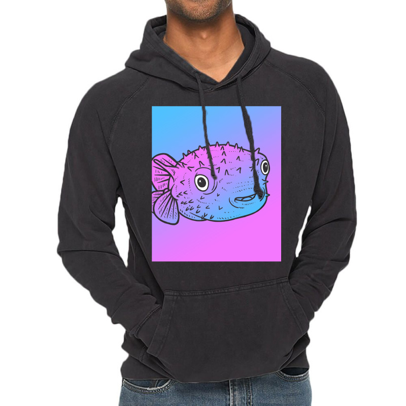 Vaporwave Puffer Fish Aesthetic Pastel Goth Blowfish Vintage Hoodie by buddoxhardoe | Artistshot