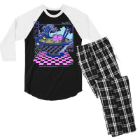 Vaporwave Ramen Men's 3/4 Sleeve Pajama Set | Artistshot