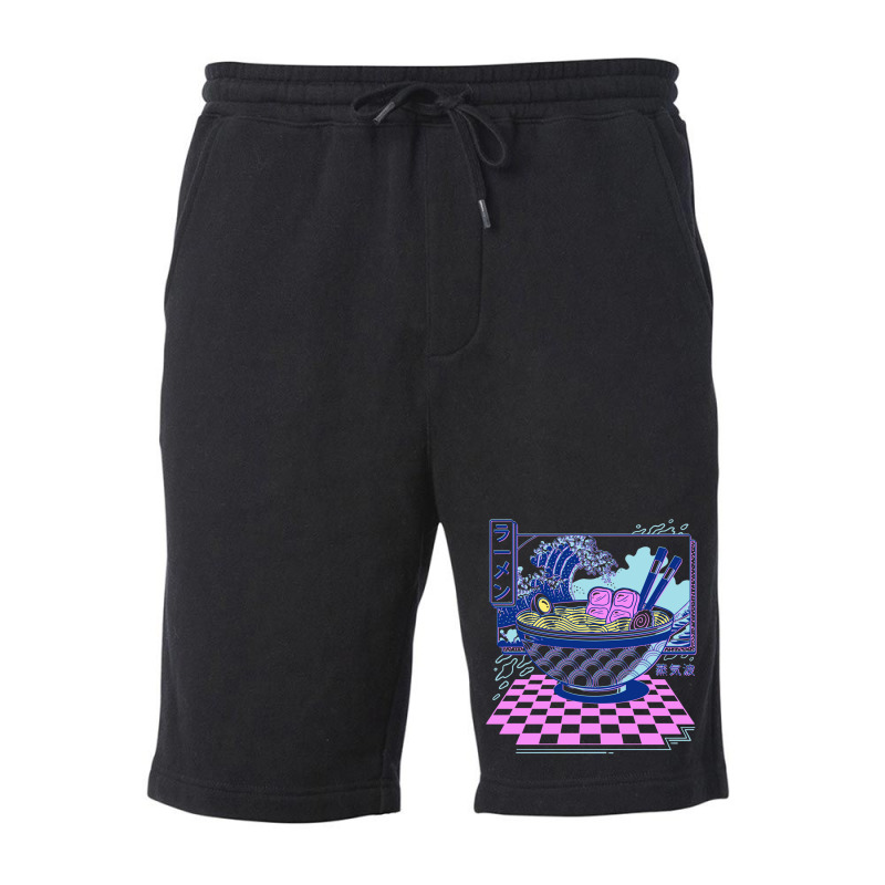 Vaporwave Ramen Fleece Short by buddoxhardoe | Artistshot