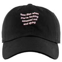 Time Flies When You're Fucking Stressed Out And Dying (black) Kids Cap | Artistshot