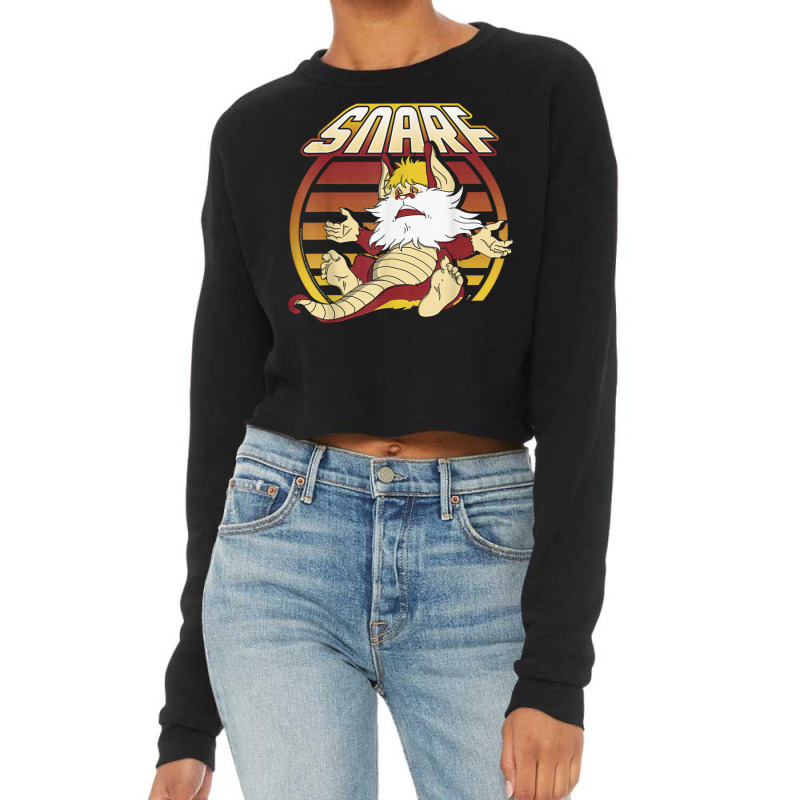 Thundercats Snarf Retro Sunset Portrait Cropped Sweater by DennisTomScott | Artistshot