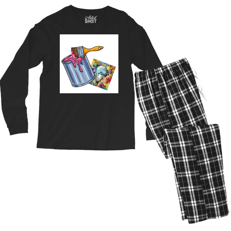 Modern Art Poster 80s Men's Long Sleeve Pajama Set | Artistshot