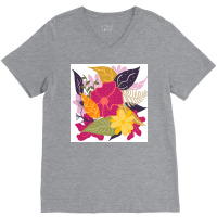 Modern Big Floral Composition Illustration Color Trend By Girly Trend V-neck Tee | Artistshot