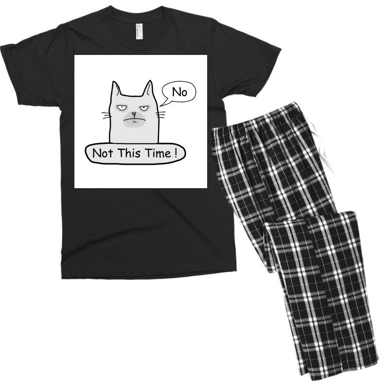 No Not This Time Poster Nature Men's T-shirt Pajama Set | Artistshot