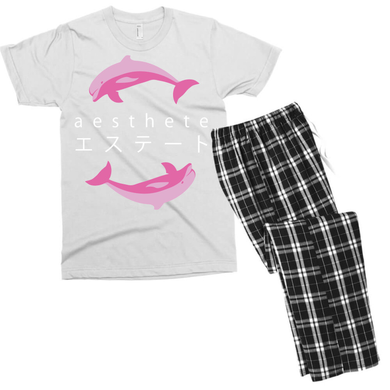 Vaporwave Aesthetic  Aesthete  Dolphins Men's T-shirt Pajama Set | Artistshot