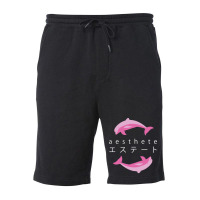 Vaporwave Aesthetic  Aesthete  Dolphins Fleece Short | Artistshot