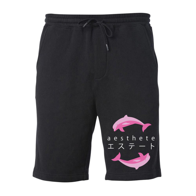 Vaporwave Aesthetic  Aesthete  Dolphins Fleece Short | Artistshot