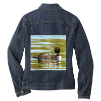 Loon On The Water 1 Ladies Denim Jacket | Artistshot