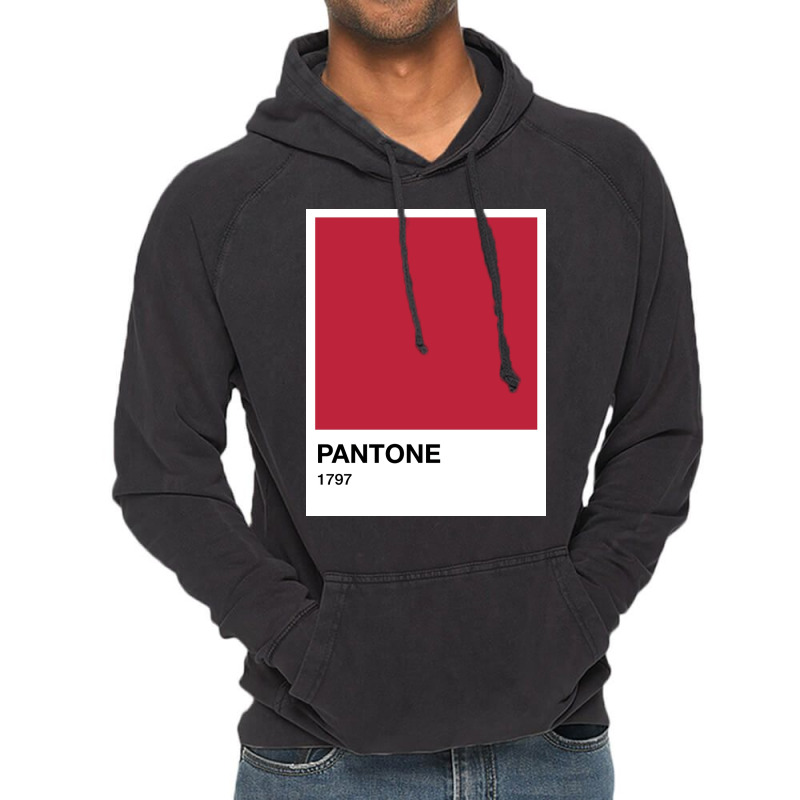 Pantone 1797 Poster Hippie Vintage Hoodie | Artistshot