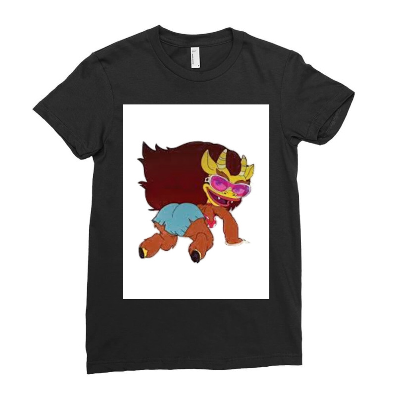 Connie Hormone Monstress Twerk Big Mouth Poster Cool Ladies Fitted T-Shirt by dityhoukj | Artistshot