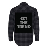 Set The Trend Motivational Quotes Poster Flannel Shirt | Artistshot