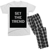 Set The Trend Motivational Quotes Poster Men's T-shirt Pajama Set | Artistshot