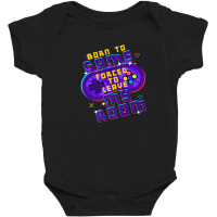 Gamer Gaming | Retro Born To Game Forced To Leave My Room Baby Bodysuit | Artistshot