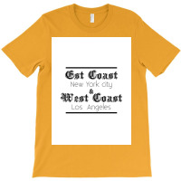 T Shirt East Coast West Caost Poster Red T-shirt | Artistshot