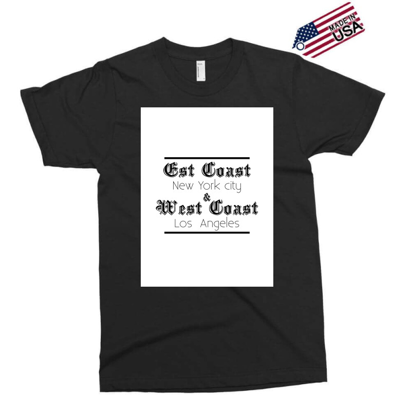 T Shirt East Coast West Caost Poster Red Exclusive T-shirt | Artistshot