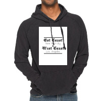 T Shirt East Coast West Caost Poster Red Vintage Hoodie | Artistshot