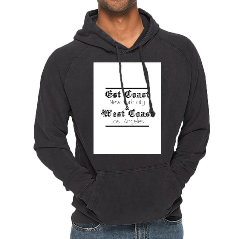 T Shirt East Coast West Caost Poster Red Vintage Hoodie | Artistshot