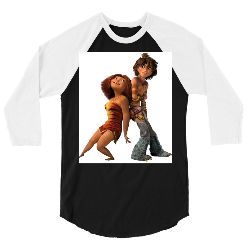 The Croods Sticker Poster Aesthetic 3/4 Sleeve Shirt | Artistshot