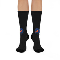 Retro Rock Climbing Dripping Crew Socks | Artistshot