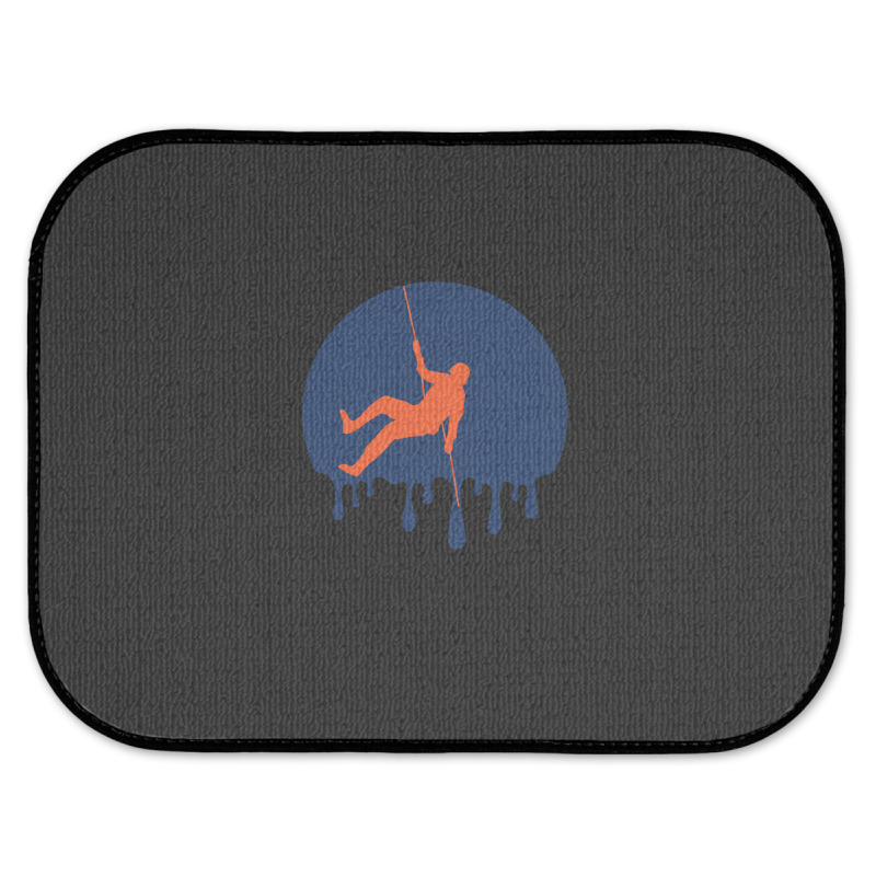 Retro Rock Climbing Dripping Rear Car Mat | Artistshot