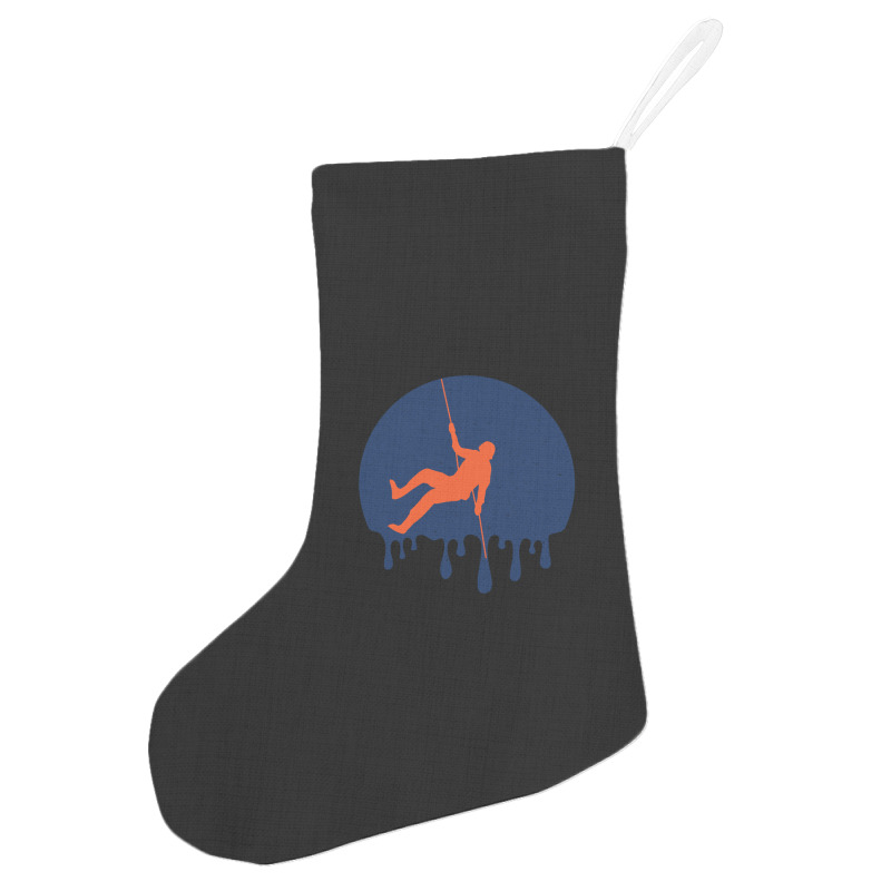 Retro Rock Climbing Dripping Holiday Stocking | Artistshot