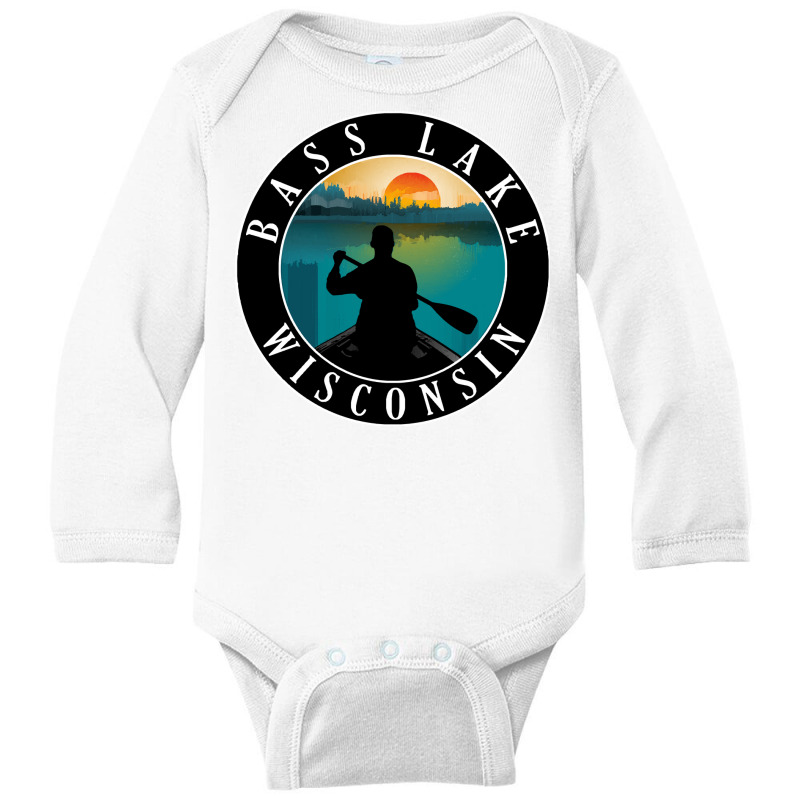 Bass Lake Lake Wisconsin T  Shirt Bass Lake Wisconsin Canoeing T  Shir Long Sleeve Baby Bodysuit | Artistshot