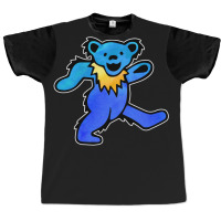 Blue Grateful Dancing Hippie Classic Rock Dead Bear Graphic T-shirt | Artistshot