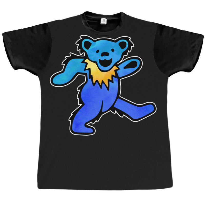 Blue Grateful Dancing Hippie Classic Rock Dead Bear Graphic T-shirt | Artistshot