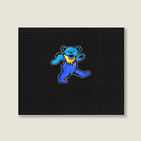 Blue Grateful Dancing Hippie Classic Rock Dead Bear Landscape Canvas Print | Artistshot