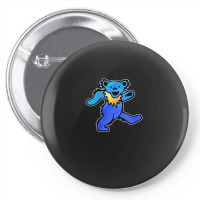 Blue Grateful Dancing Hippie Classic Rock Dead Bear Pin-back Button | Artistshot