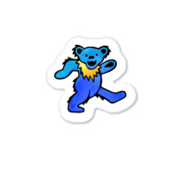 Blue Grateful Dancing Hippie Classic Rock Dead Bear Sticker | Artistshot