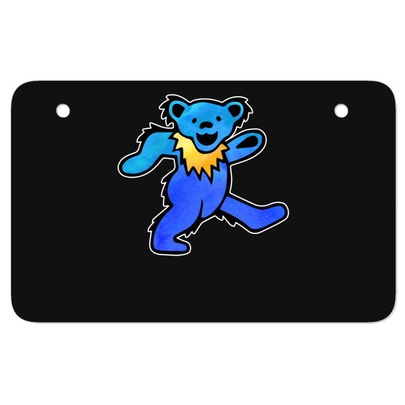 Blue Grateful Dancing Hippie Classic Rock Dead Bear Atv License Plate | Artistshot