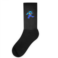 Blue Grateful Dancing Hippie Classic Rock Dead Bear Socks | Artistshot