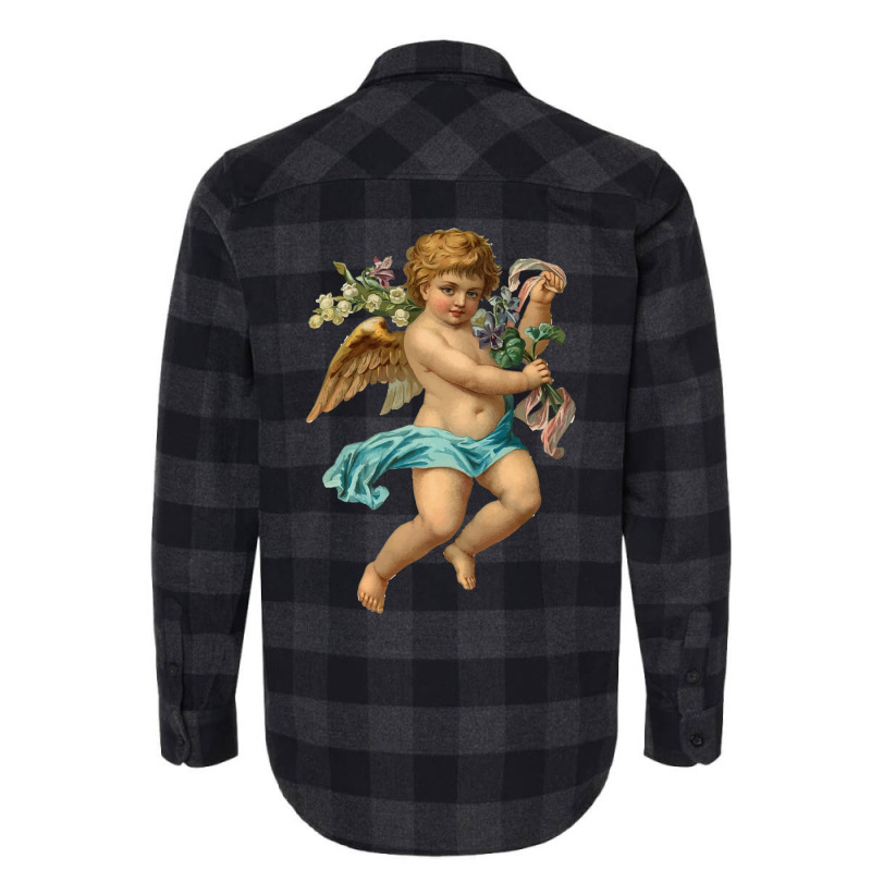 Vintage Cherub Angelic Angel Flannel Shirt by buddoxhardoe | Artistshot