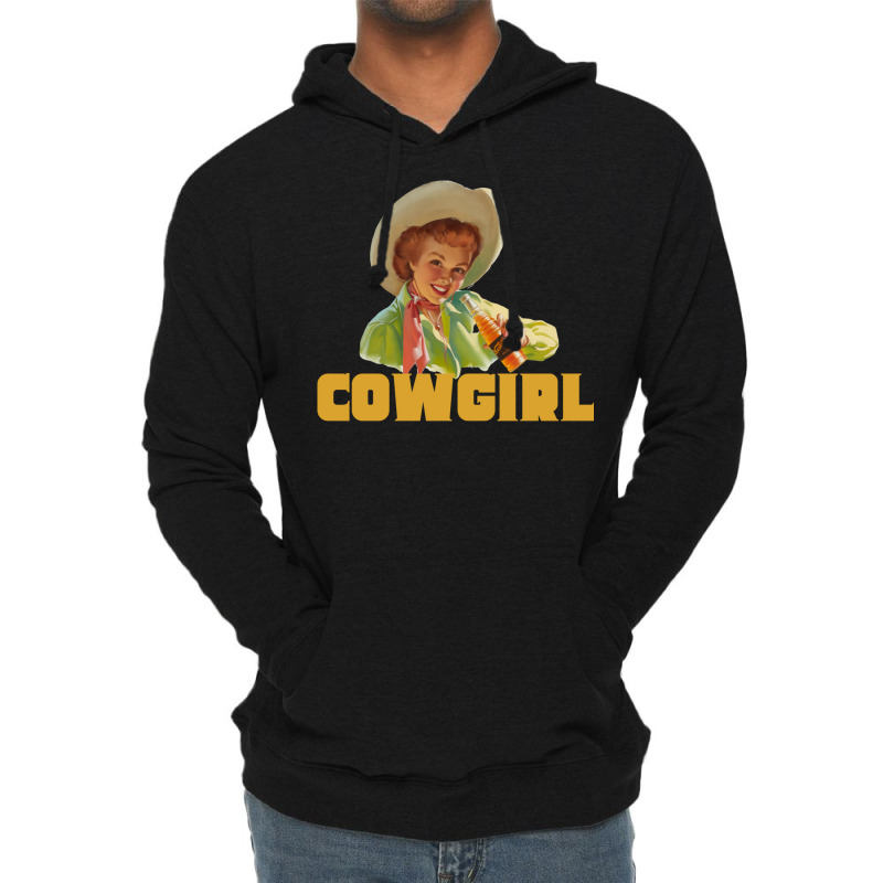 Vintage Cowgirl Lightweight Hoodie by buddoxhardoe | Artistshot