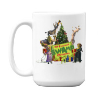 Shrek Group Shot Old Fashioned Swap Christmas Text Poster T Shirt 15 Oz Coffee Mug | Artistshot