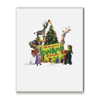 Shrek Group Shot Old Fashioned Swap Christmas Text Poster T Shirt Metal Print Vertical | Artistshot