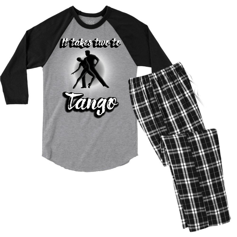 Music Vintage Retro It Takes Two To Tango Halloween Men's 3/4 Sleeve Pajama Set | Artistshot