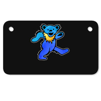 Blue Grateful Dancing Hippie Classic Rock Dead Bear Motorcycle License Plate | Artistshot